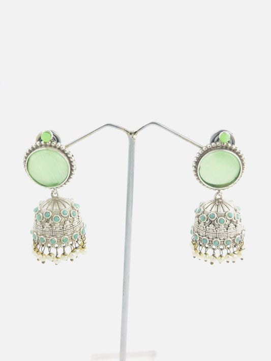 Green  Antique  Jhumkis