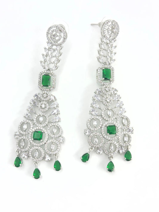 Green American diamond   dangler