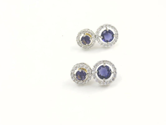 Purple American diamond   dangler
