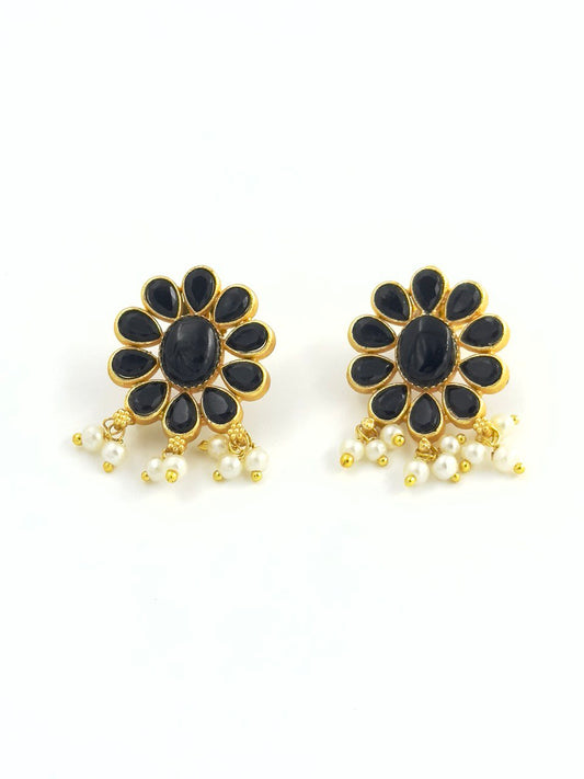 Black Gold plated studs