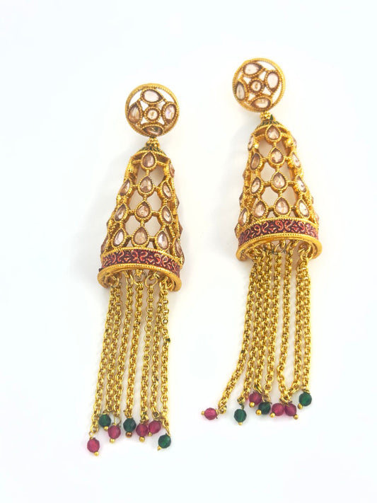Multicolour Gold plated dangler