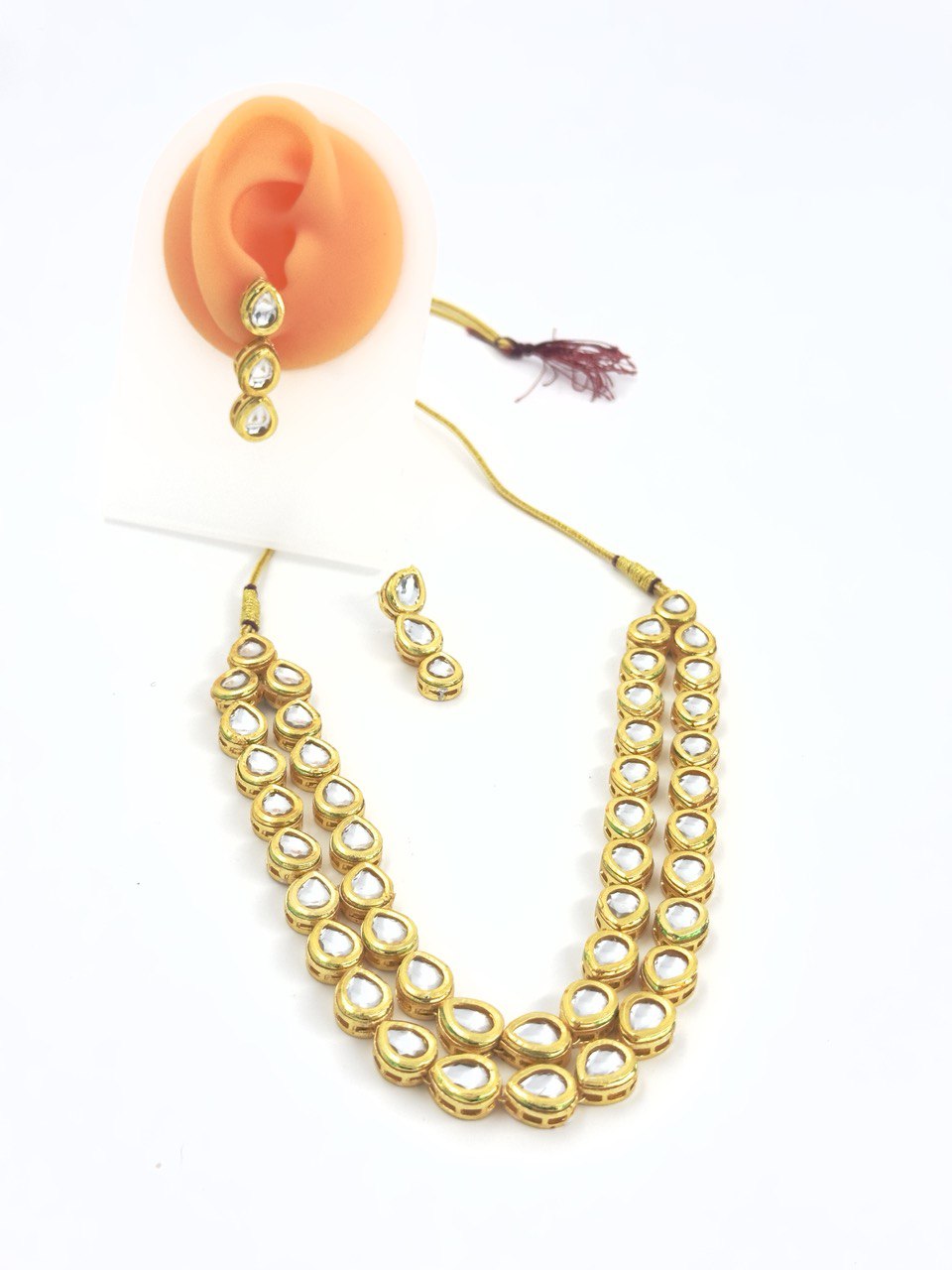 Dual 2 in 1 Kundan Necklace  set