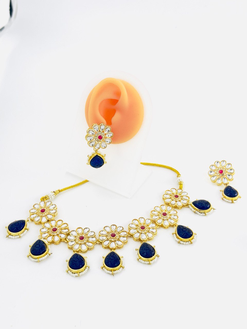 Purple Kundan   Necklace  set