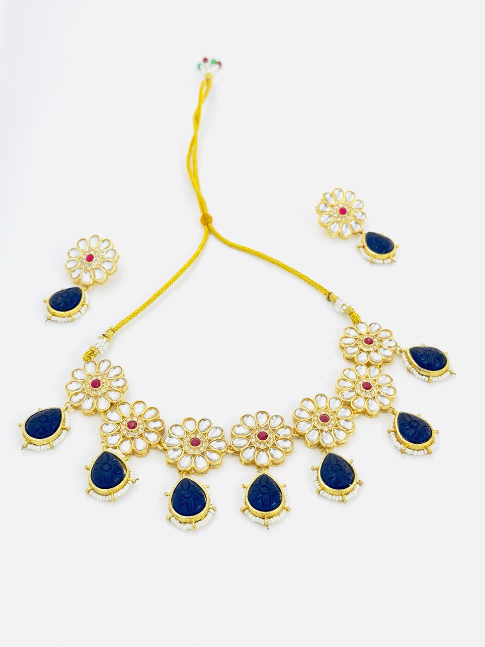 Purple Kundan   Necklace  set