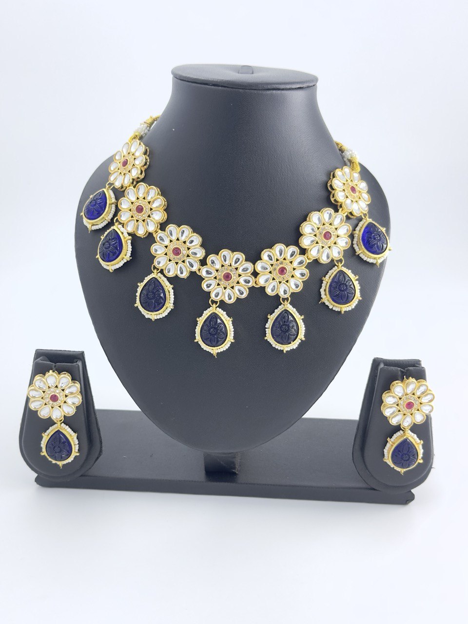Purple Kundan   Necklace  set