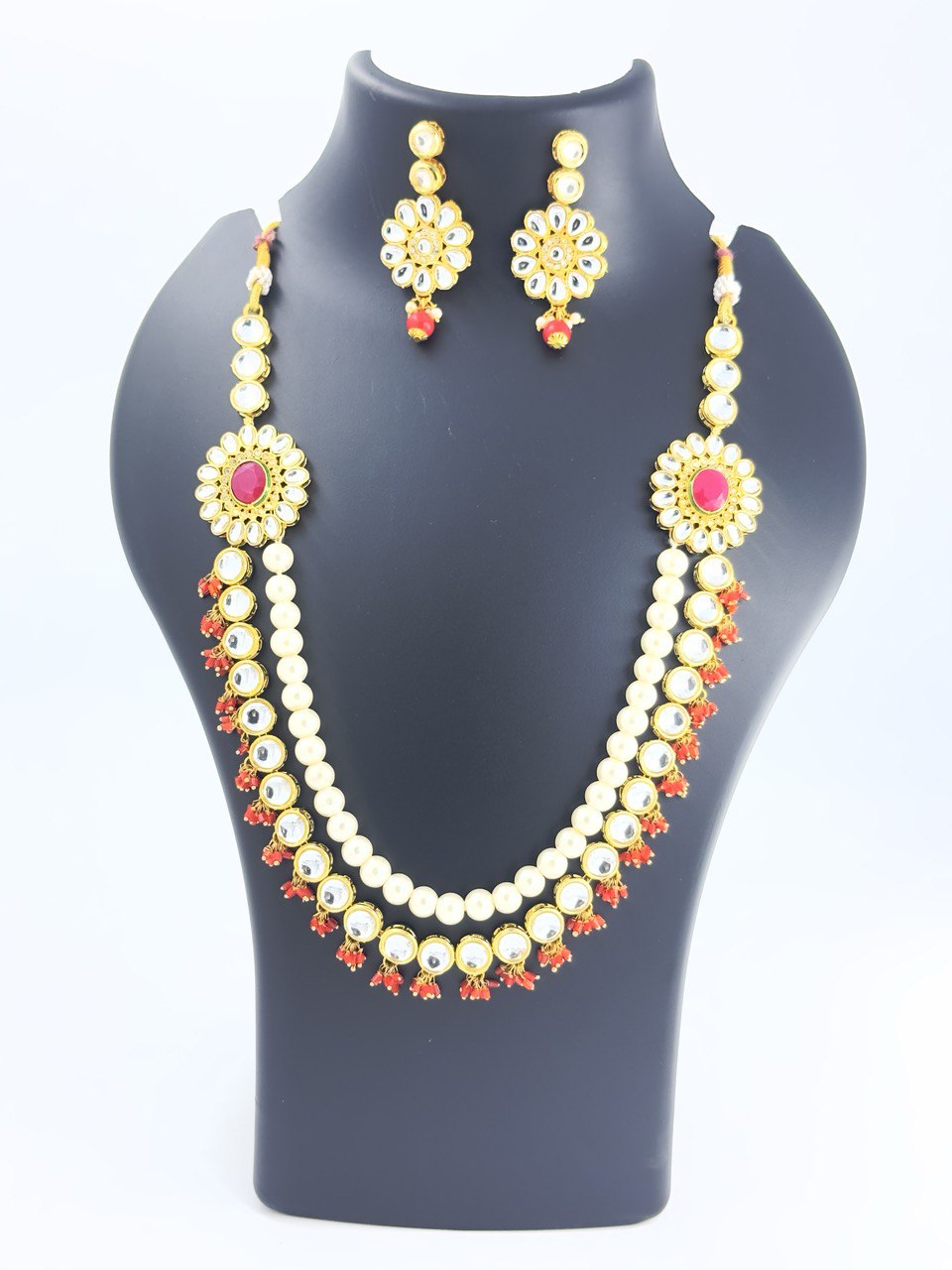 Red Kundan   Necklace  set