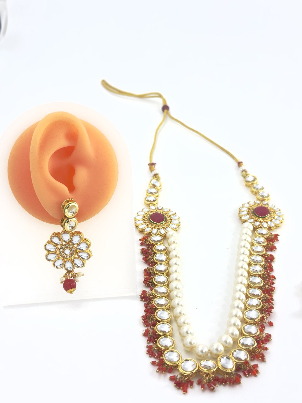 Red Kundan   Necklace  set