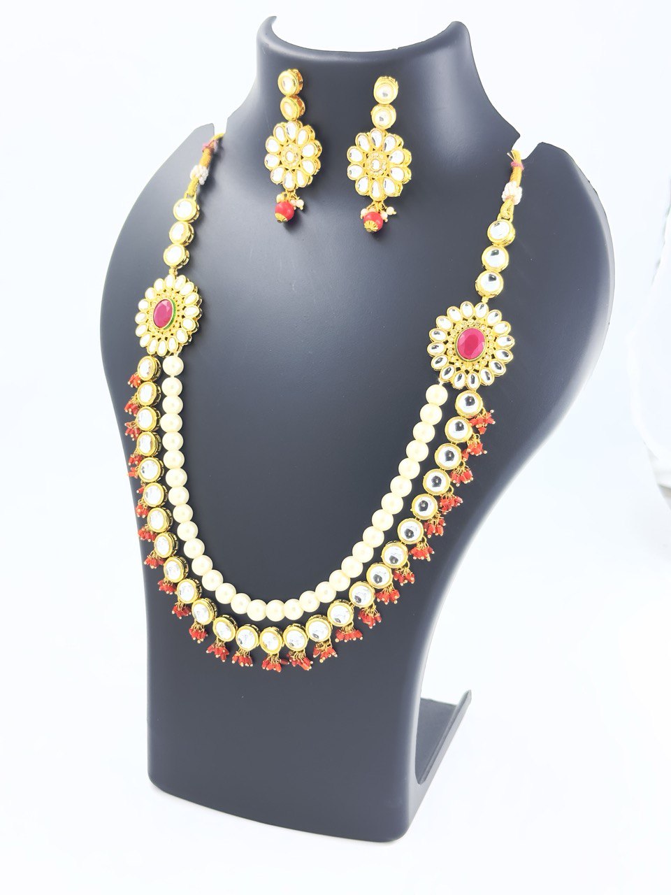 Red Kundan   Necklace  set