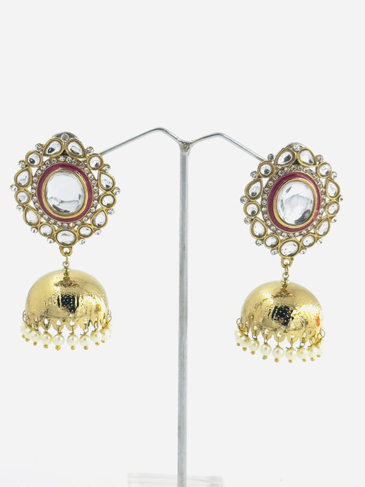 Kundan Jhumki earrings