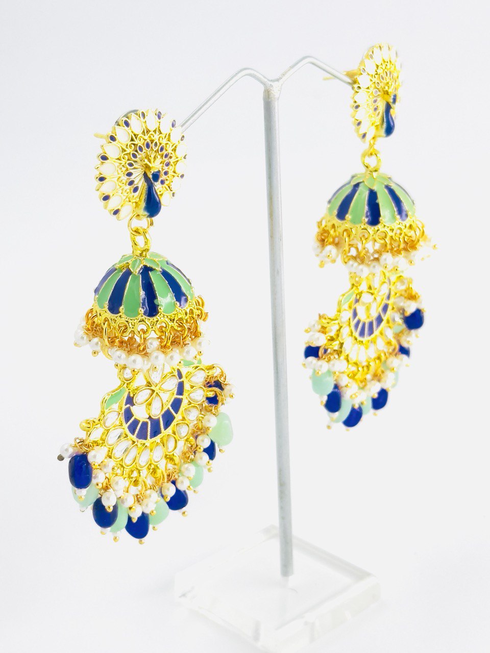 multicolour  Meenakari dangler