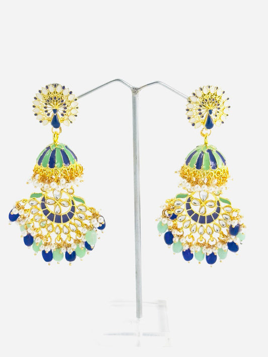 multicolour  Meenakari dangler