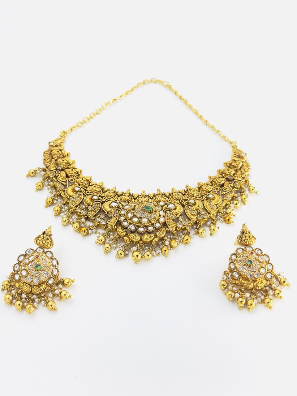 Temple antique jewellery set