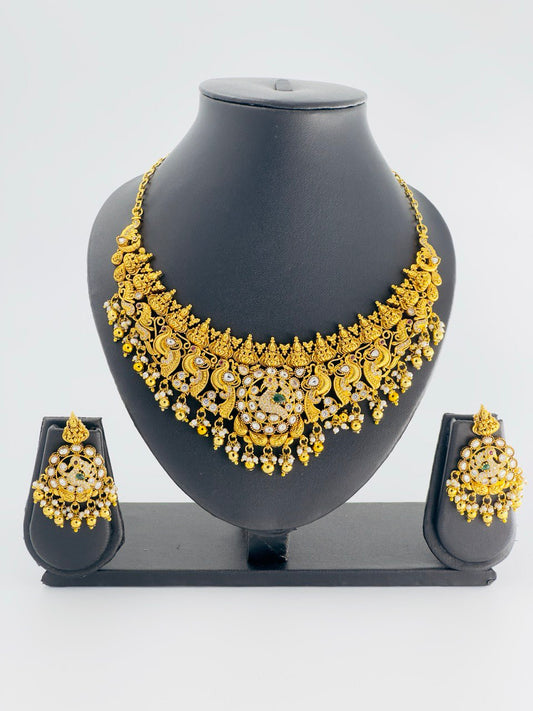 Temple antique jewellery set