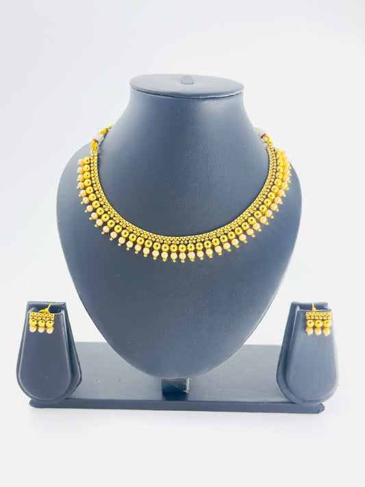 Yashas gold plated  necklace  set