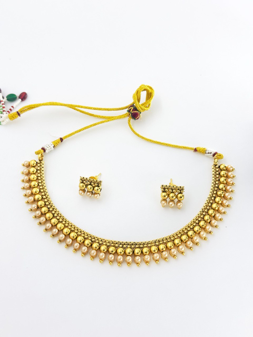 Yashas gold plated  necklace  set