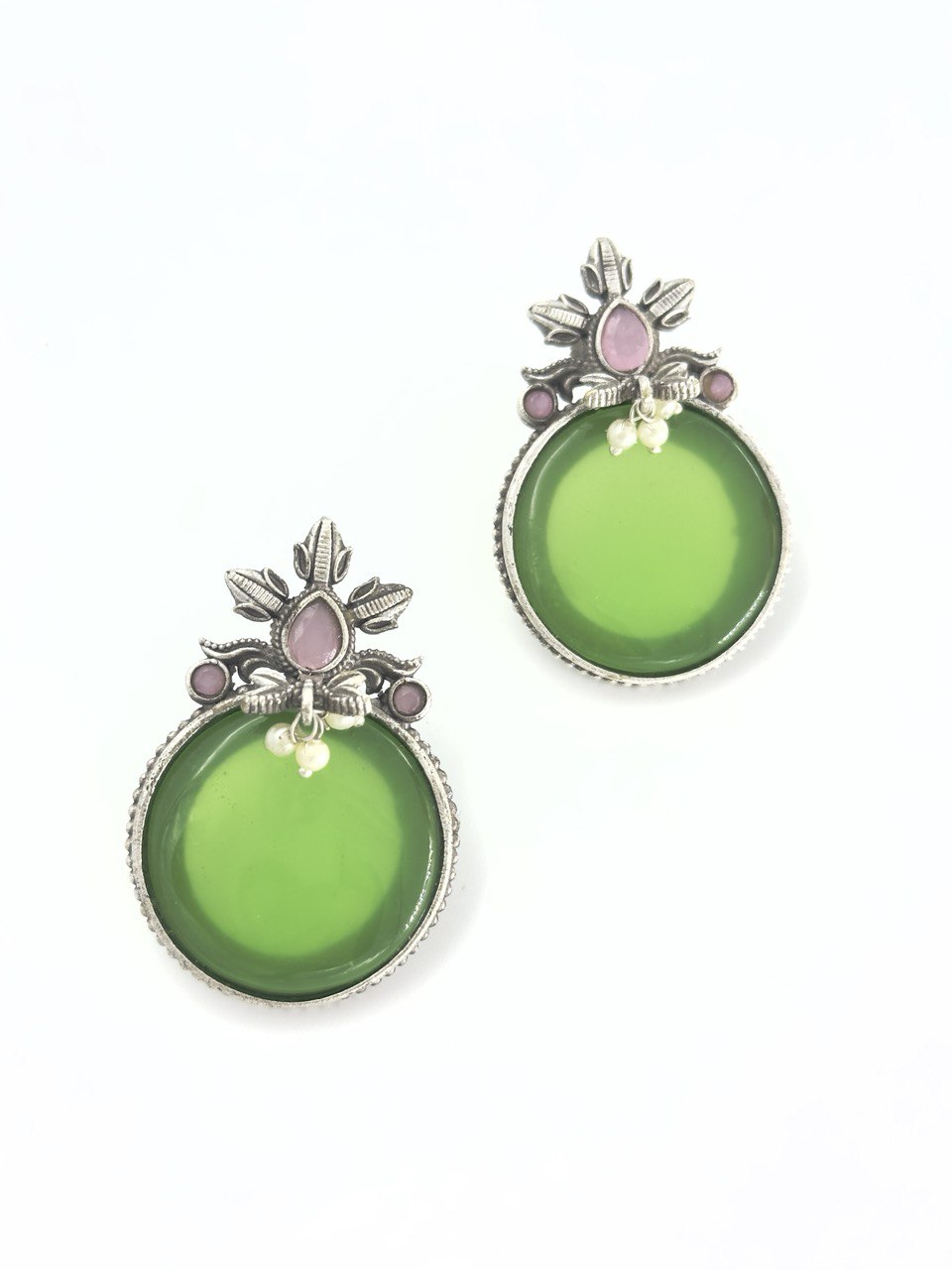 Green antique  studs