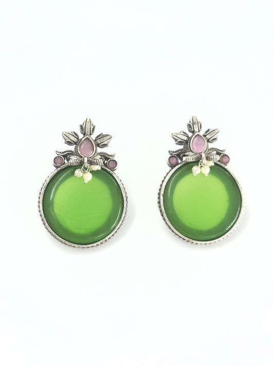 Green antique  studs