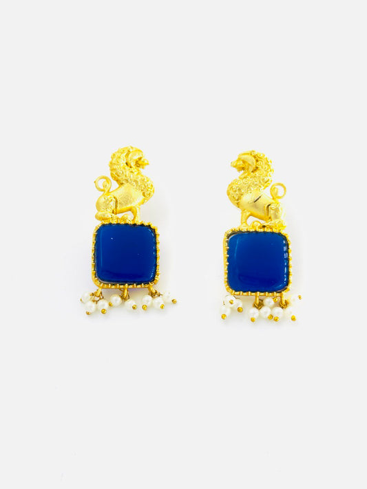 Blue Gold plated dangler