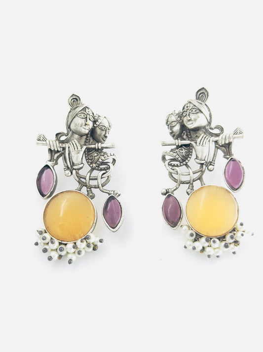Multicolour Silver Antique dangler