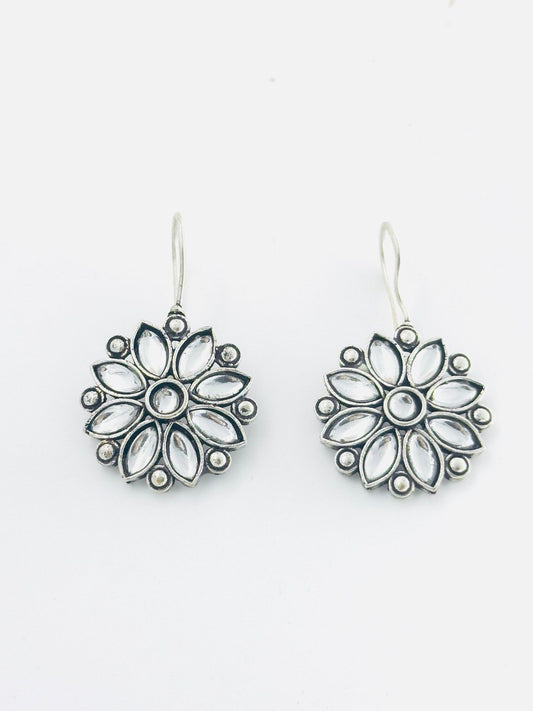 Ivory  oxidised german silver studs
