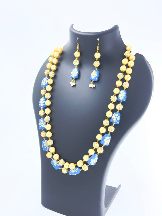 Blue  Jaipur beads  Maala set