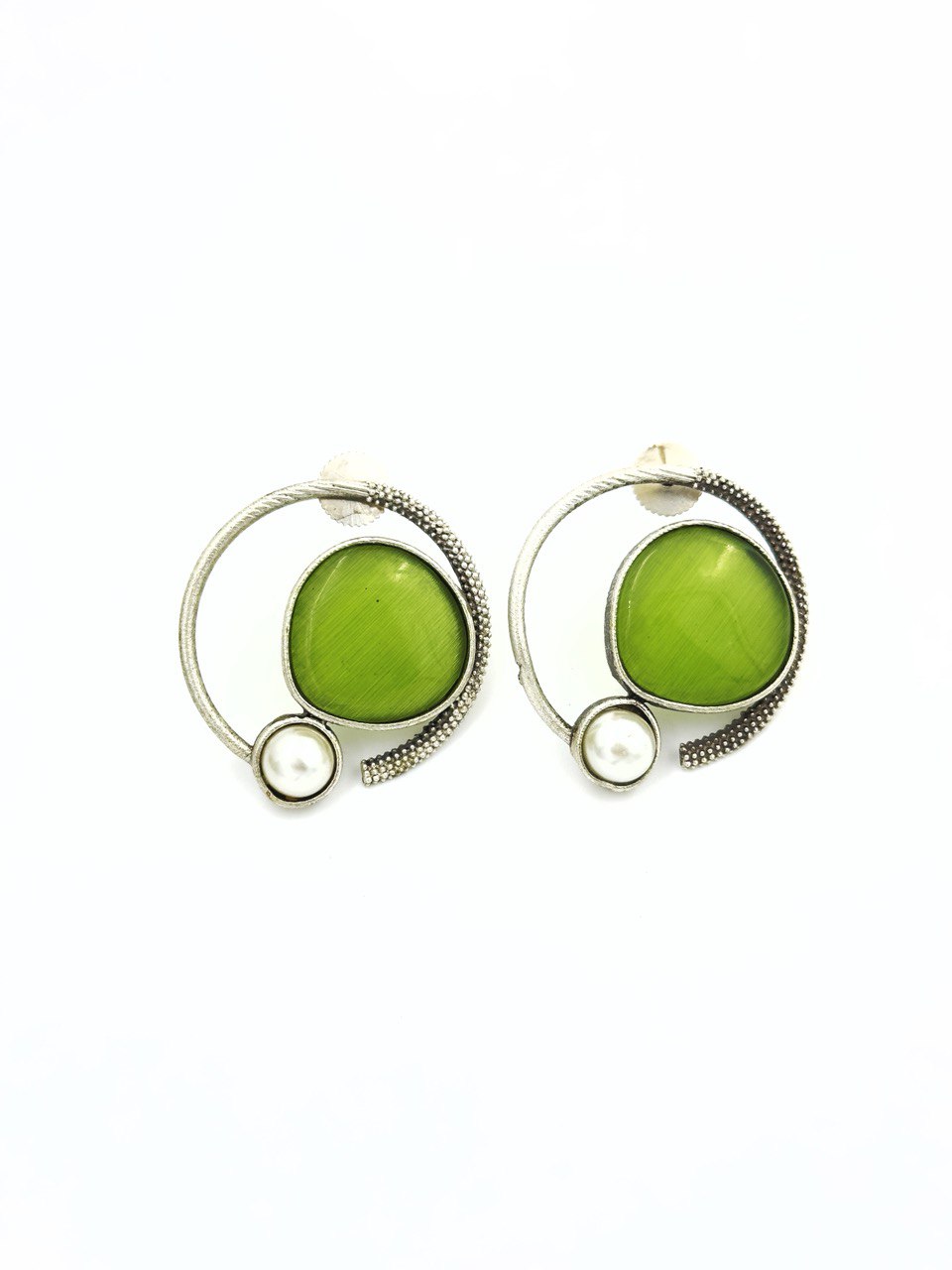 Olive green antique  studs