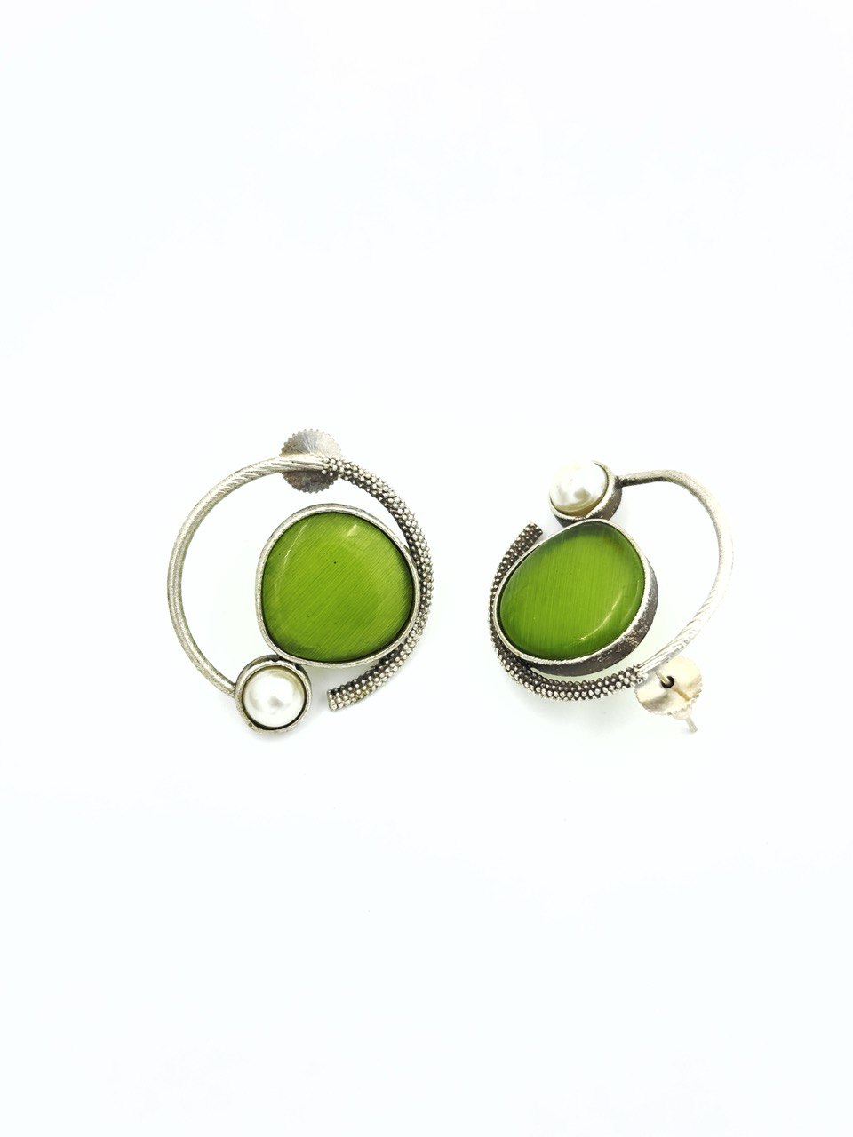 Olive green antique  studs