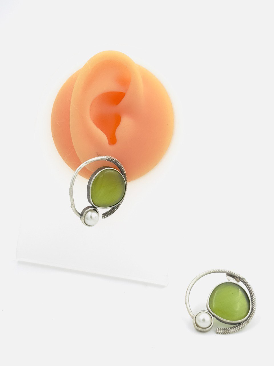 Olive green antique  studs