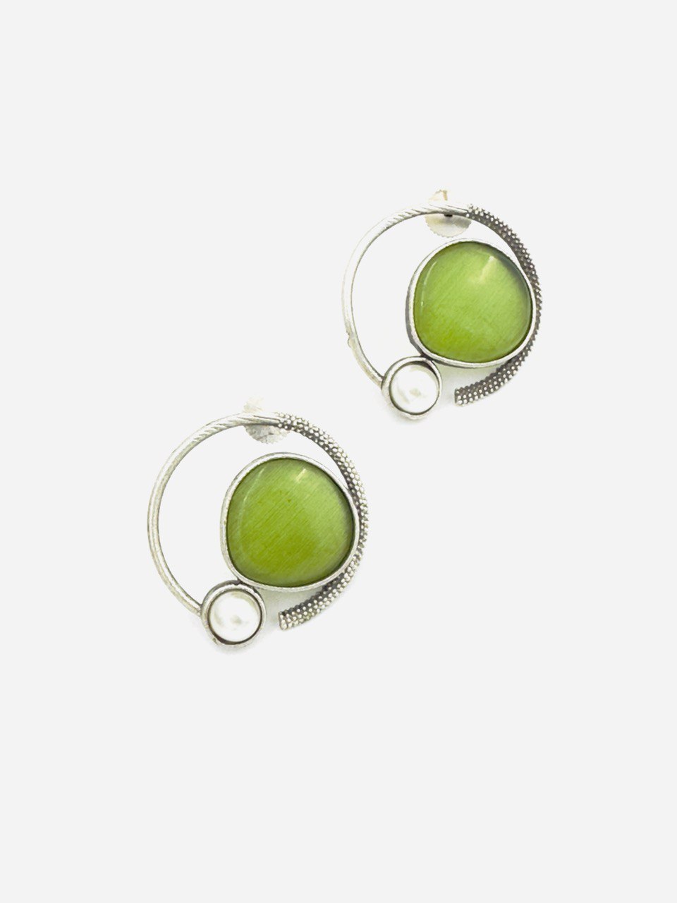 Olive green antique  studs