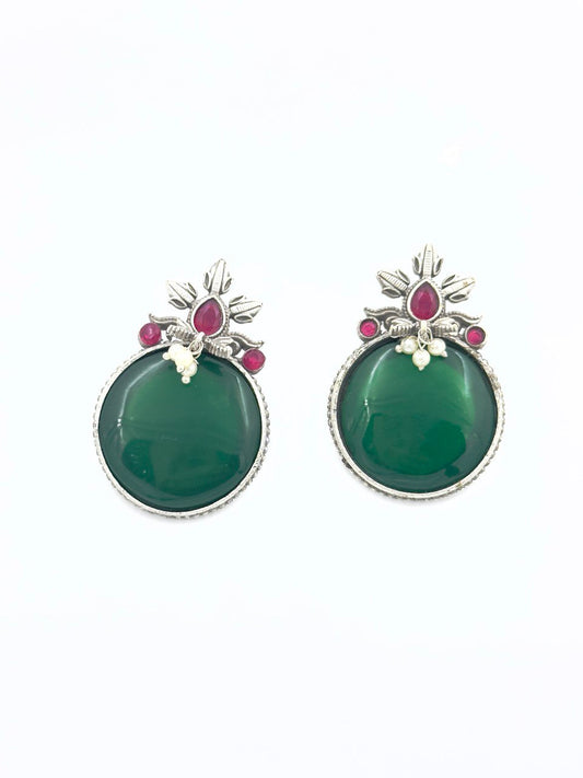 Green antique  studs