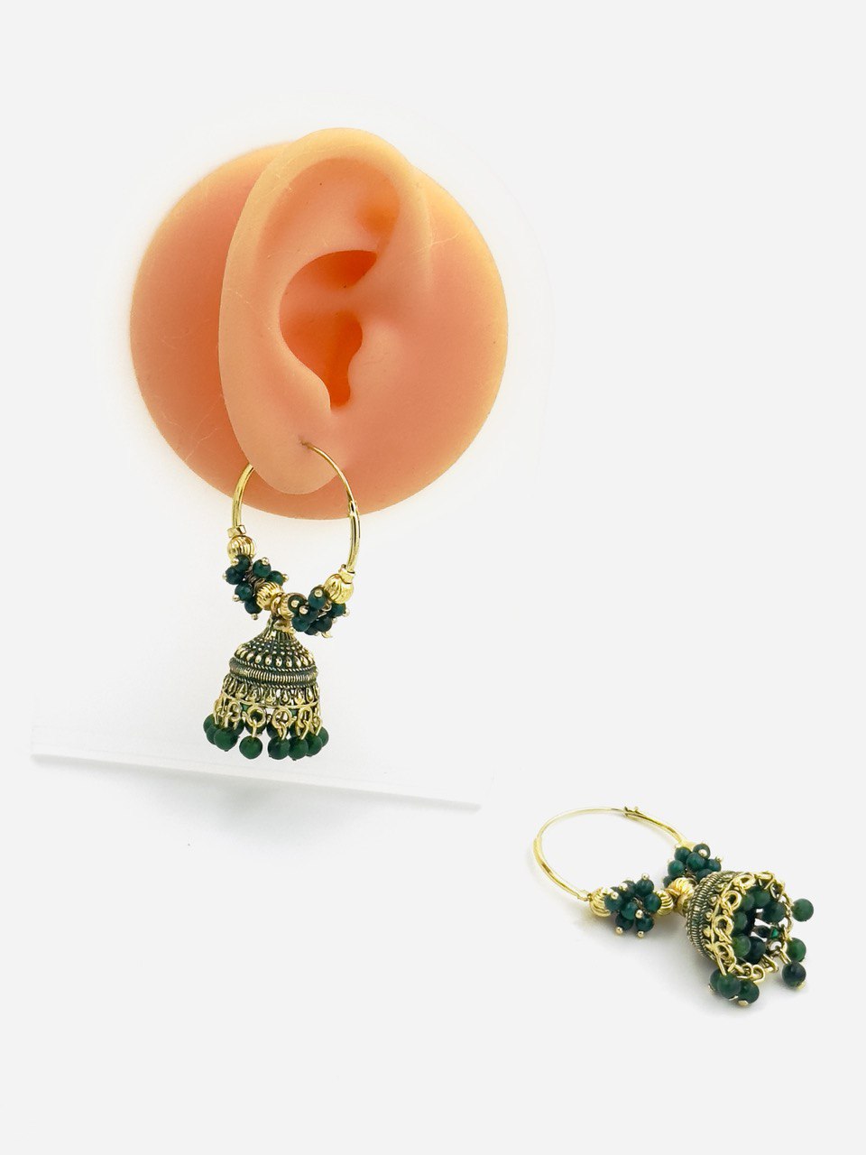 Green  akshi  Jhumkis