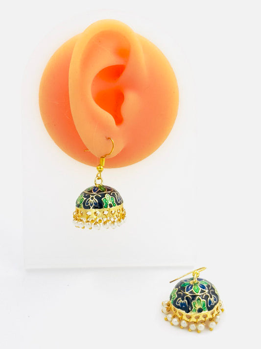 Multicolour  Meenakari Jhumkis