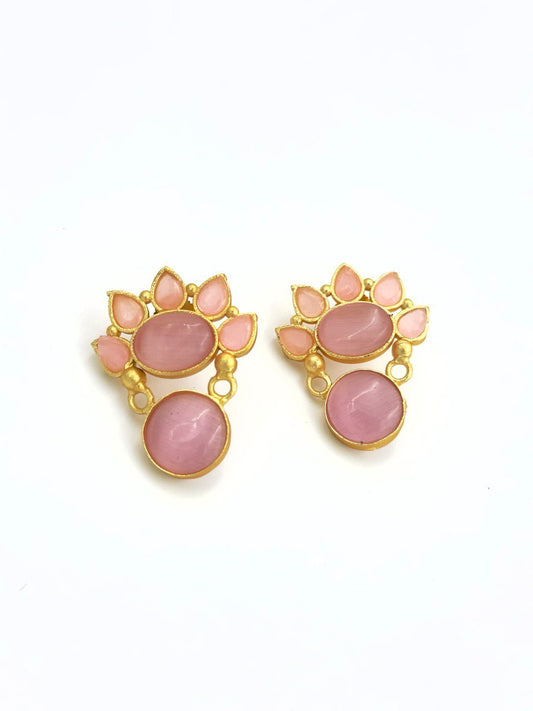 Pink Gold plated studs