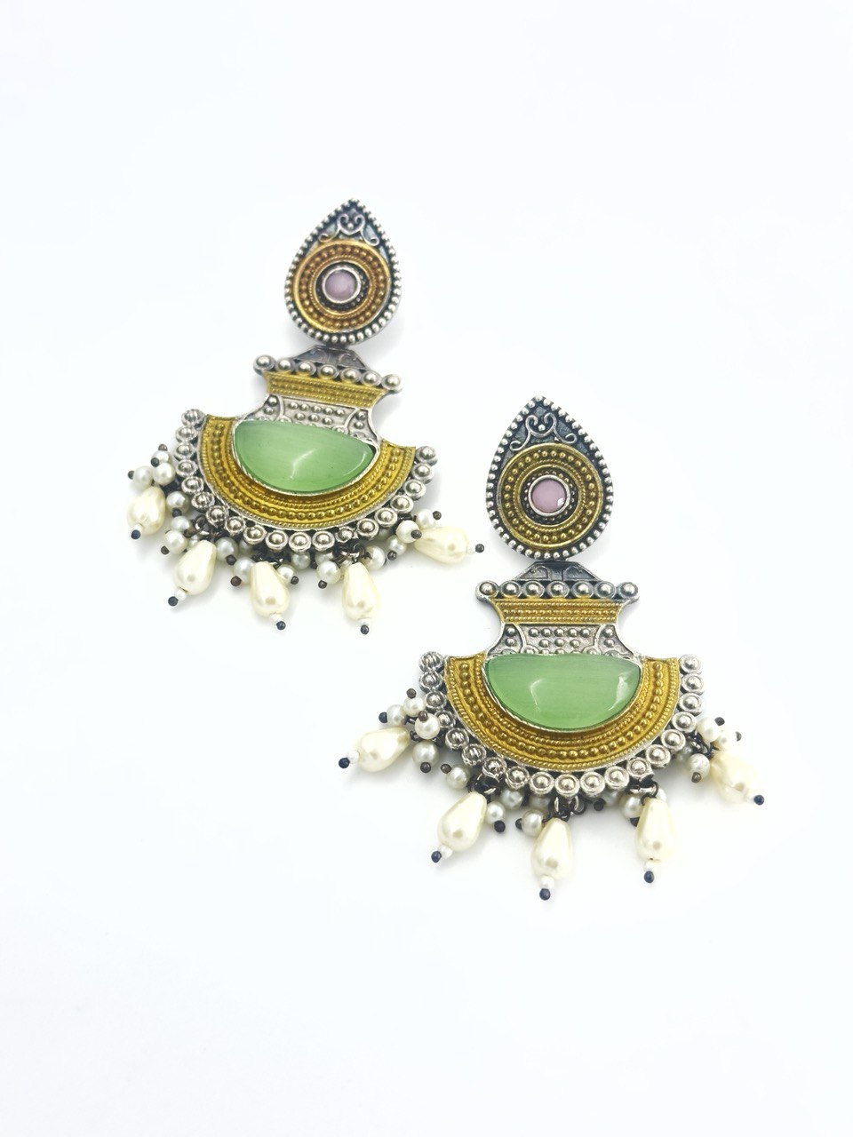 Green Antique Chandbali
