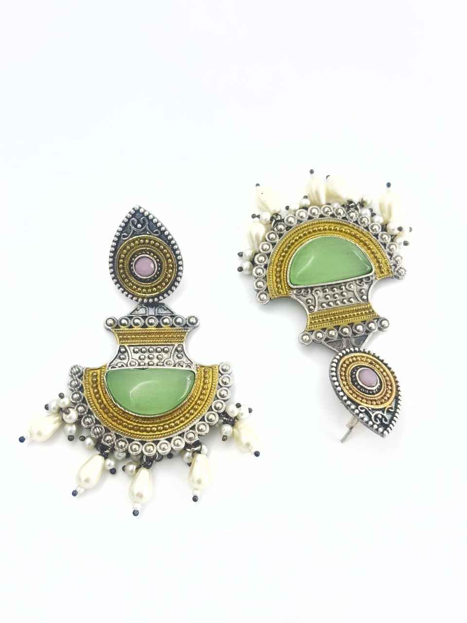 Green Antique Chandbali