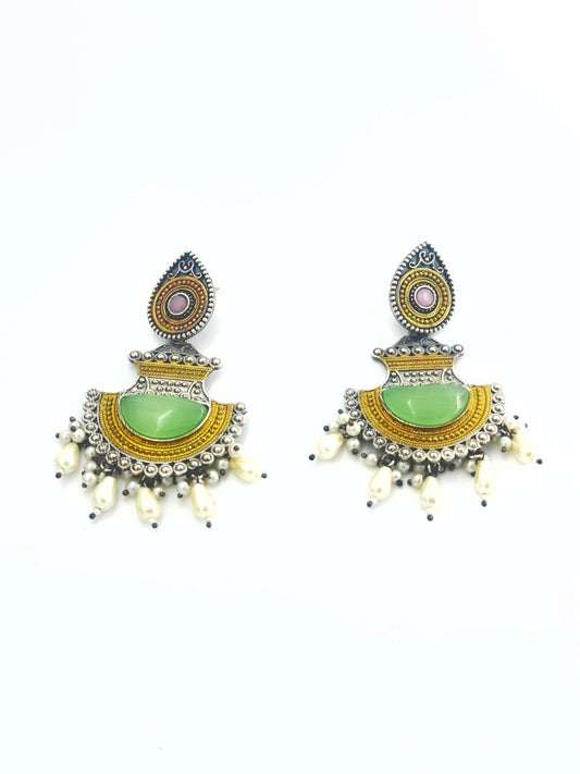 Green Antique Chandbali