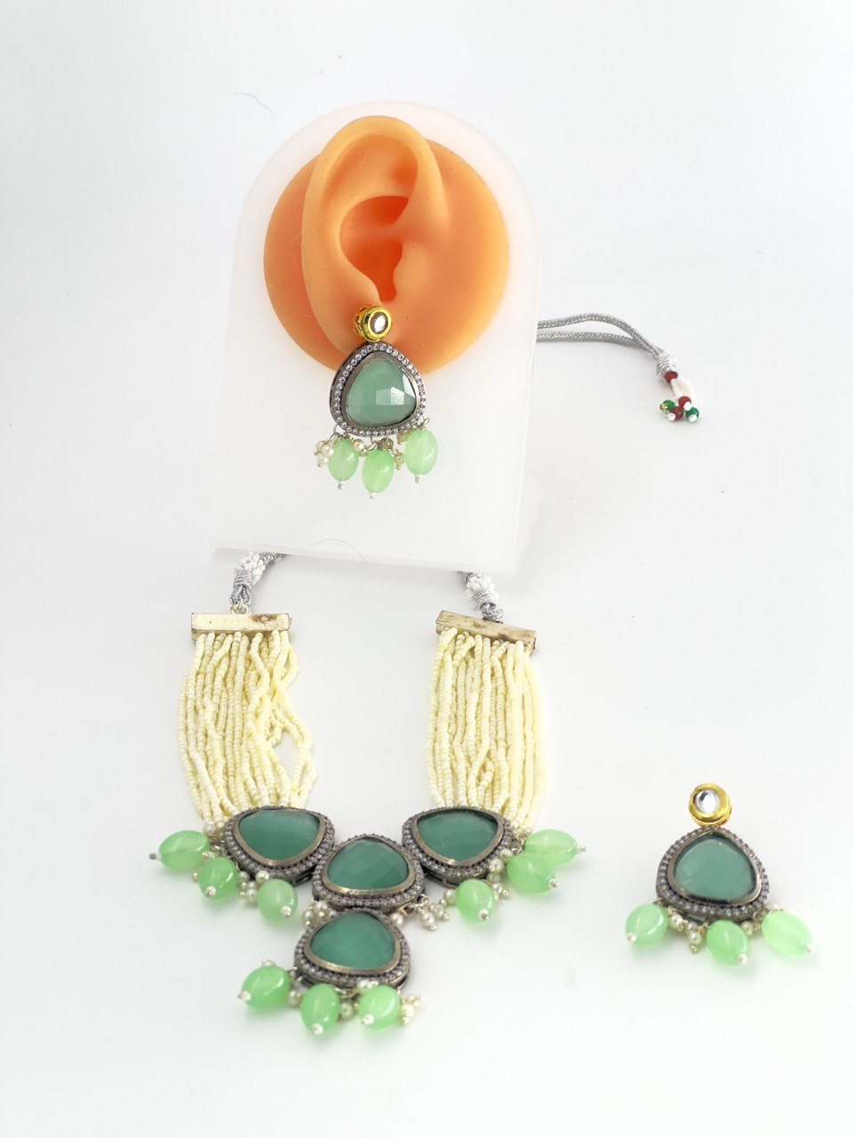 Green Monalisa Necklace  set