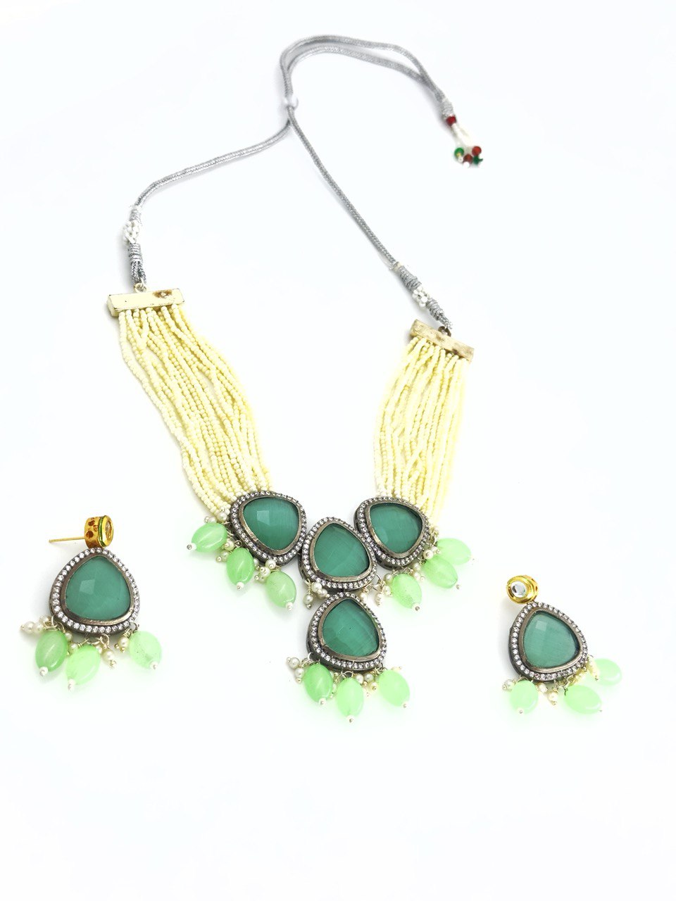 Green Monalisa Necklace  set