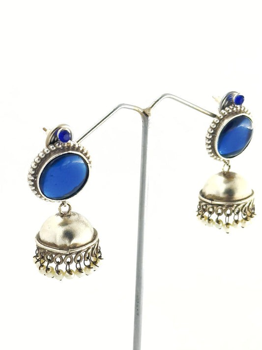 Blue Antique  Jhumkis