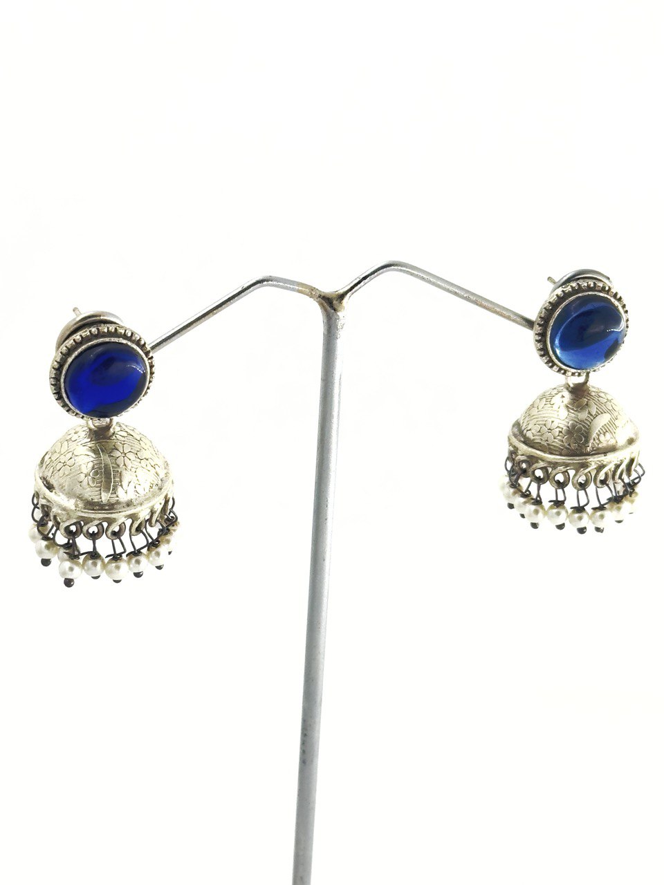 Blue Antique  Jhumkis