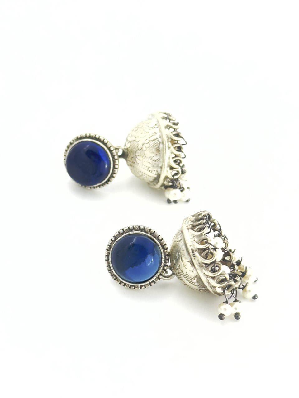 Blue Antique  Jhumkis