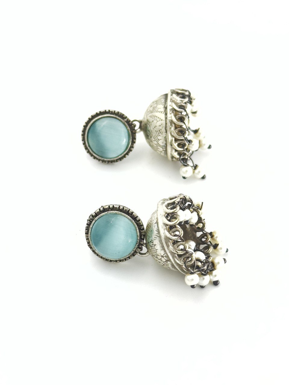 Blue Antique  Jhumkis