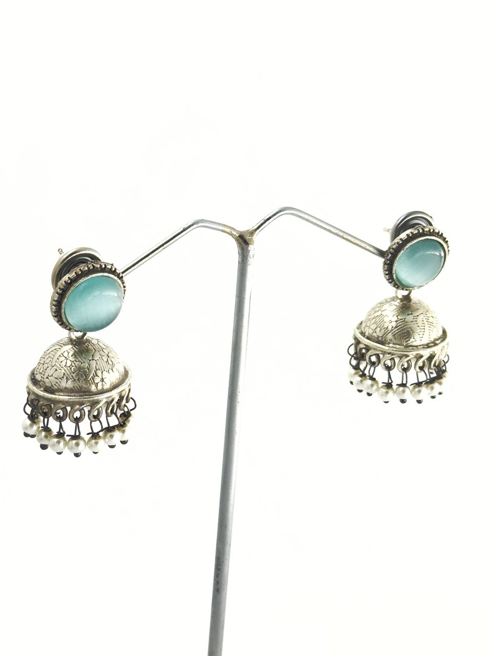 Blue Antique  Jhumkis