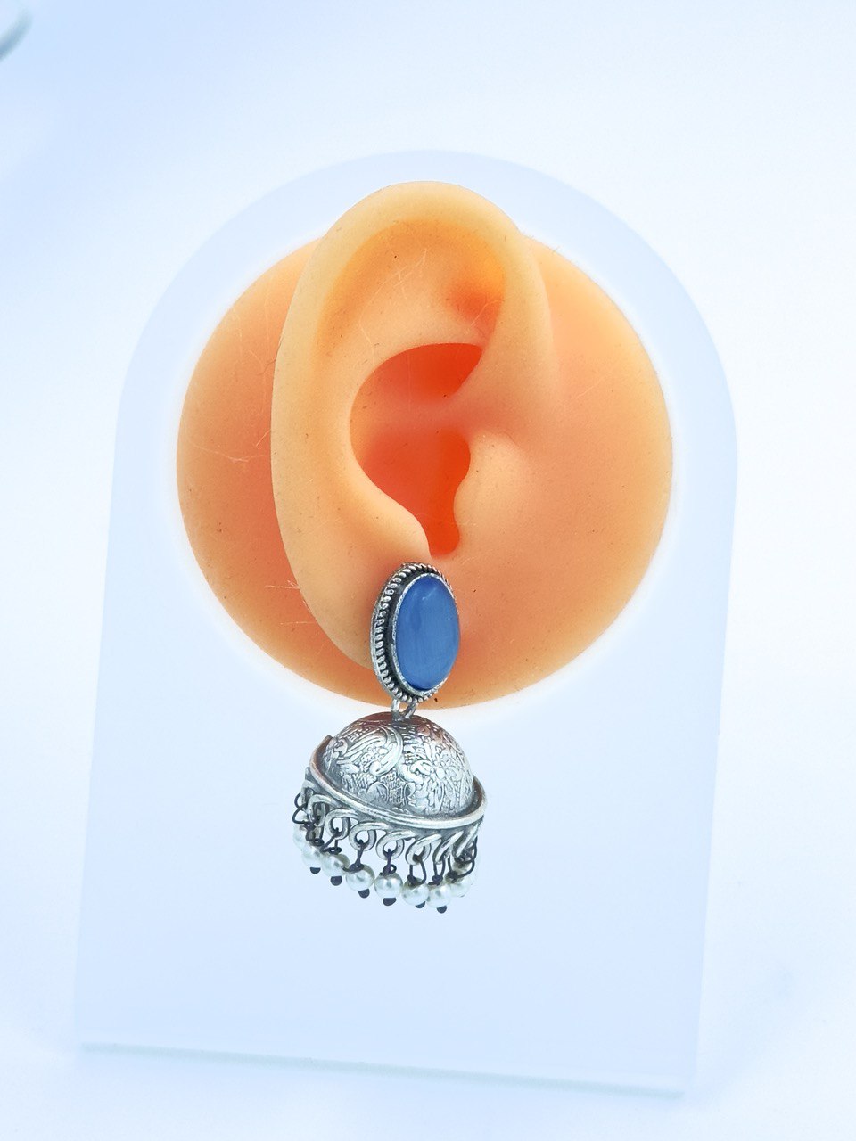 Blue  Antique  Jhumkis