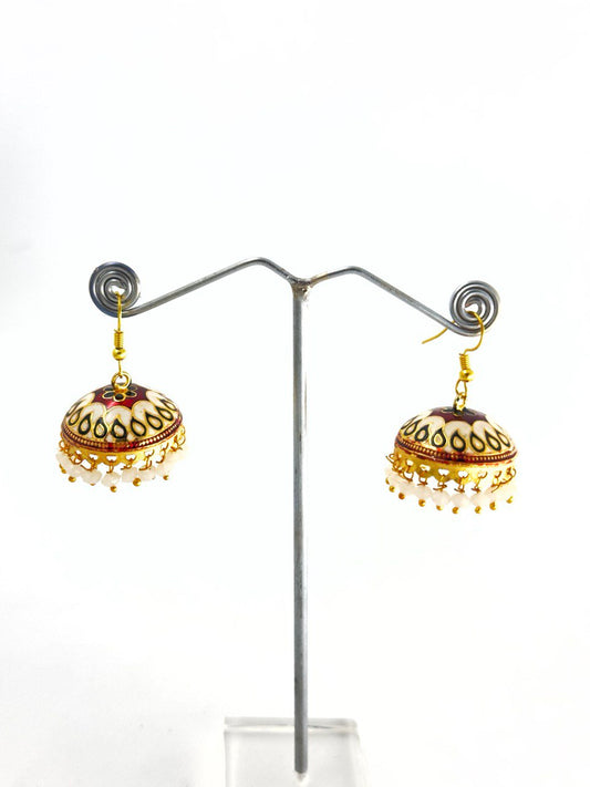 Multicolour  Meenakari Jhumkis