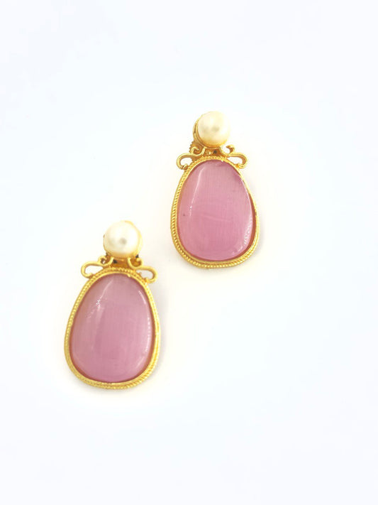Pink Gold plated studs