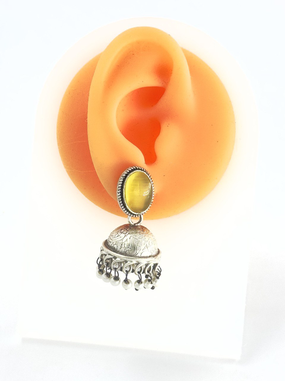yellow  Antique  Jhumkis