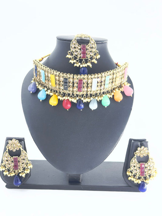 Multicolour LCT AD   Necklace  set