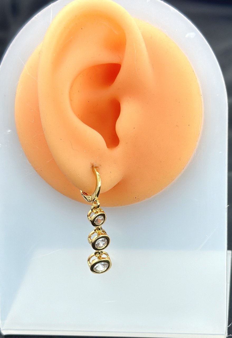 minimalist golden dangler