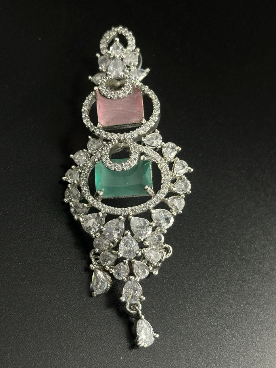 Multicolour American diamond dangler